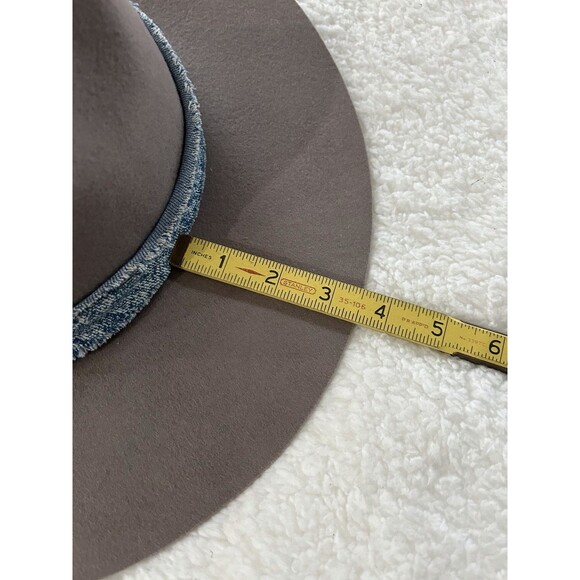 Anthropologie Marlow Rancher Felt Hat Gray Wool Preppy Western One Size New main image 4